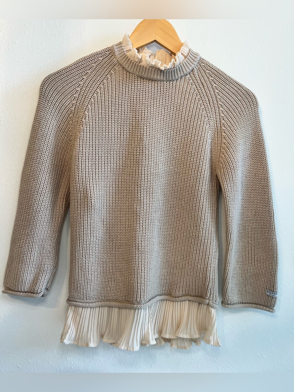 NWT Donsje Amsterdam Irene Sweater in Natural Beige | 7-8Y